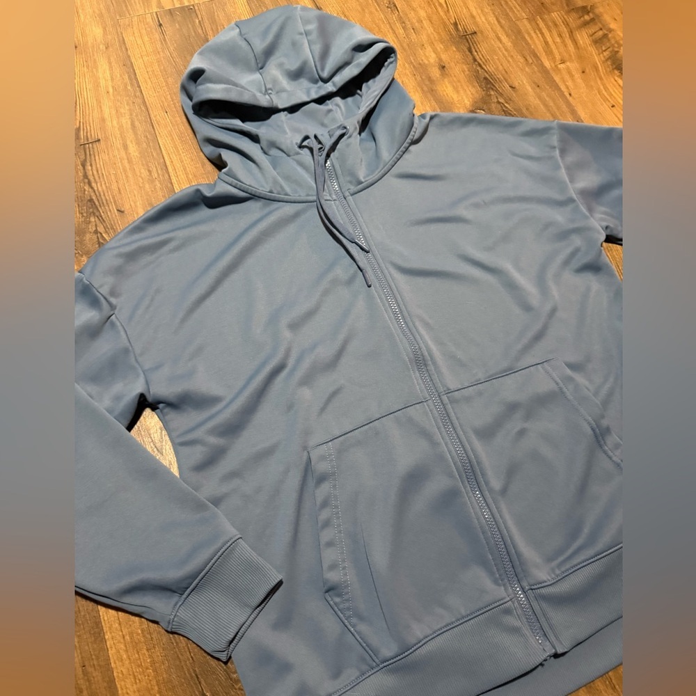 Mondetta Women's Performance Full Zip Hoodie Slate Blue Size XL - Picture 2 of 6